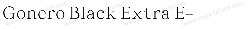 Gonero Black Extra E字体转换